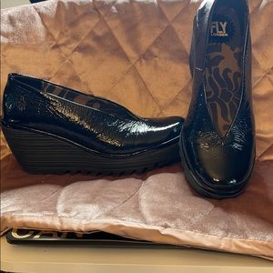 Black Patent Leather Fly London shoes